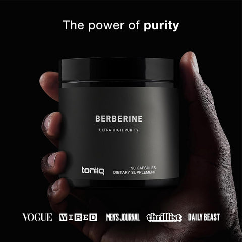 Toniiq Ultra High Strength Berberine Hcl 500Mg From The Himalayas - Berberine Supplement 90 Veggie Capsules