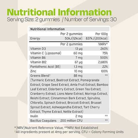 Nutriburst Nutri Greens 60 Gummies