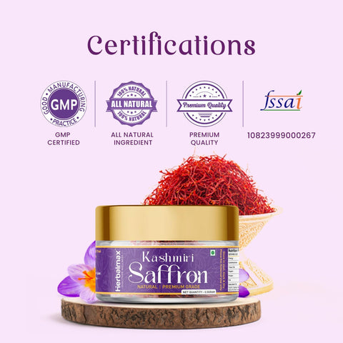 هيربال ماكس زعفران مونغرا كشميري أصلي/كيزر 0.5 جرام