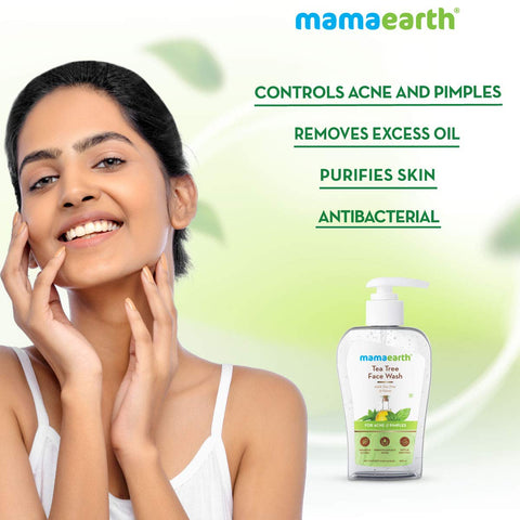 Mamaearth Tea Tree Facewash For Acne & Pimples 250Ml - Image 5