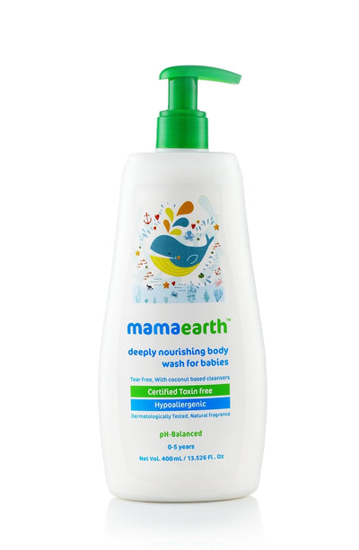 Mamaearth Deeply nourishing natural baby wash (400 ml 0-5 Yrs)