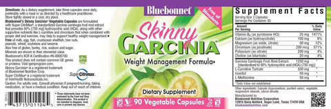 Bluebonnet Nutrition, تركيبة Skinny Garcinia للتحكم في الوزن، 90 كبسولة نباتية