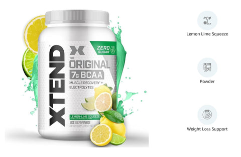مسحوق XTEND BCAA الأصلي بنكهة الليمون والليمون الحامض 90 قرصًا
