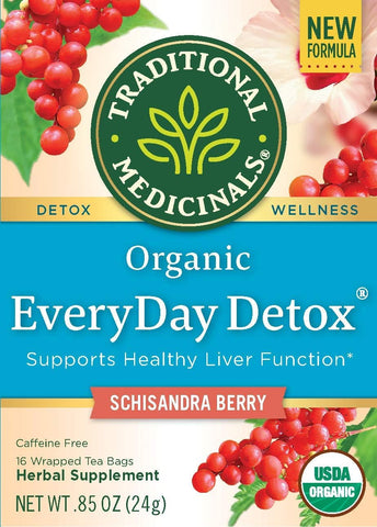 Traditional Medicinals, Detox Teas, Everyday Detox, 16 Wrapped Tea Bags.85 Oz (24 G)