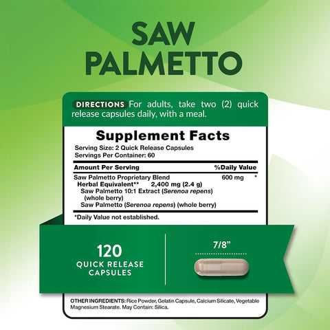 NT SAW PALMETTO HERBAL COMPLX 120CAP