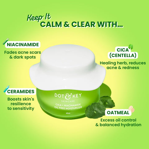 Dot & Key CICA + Niacinamide Oil-Free Moisturizer, 60ml