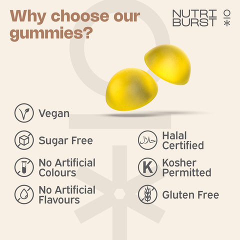 Nutriburst Vitamin D3 + K2  Lemon  60 Gummies