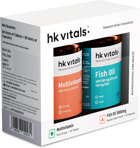 HK Vitals Fish Oil & Multivitamin Tablets Combo - 60 Each