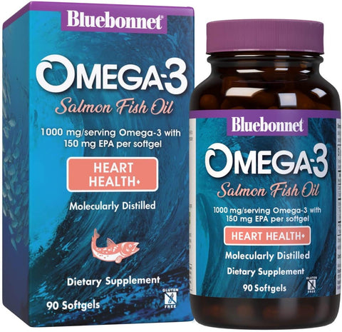 BlueBonnet Nutrition Omega-3 Salmon Oil Softgels, 90 Count