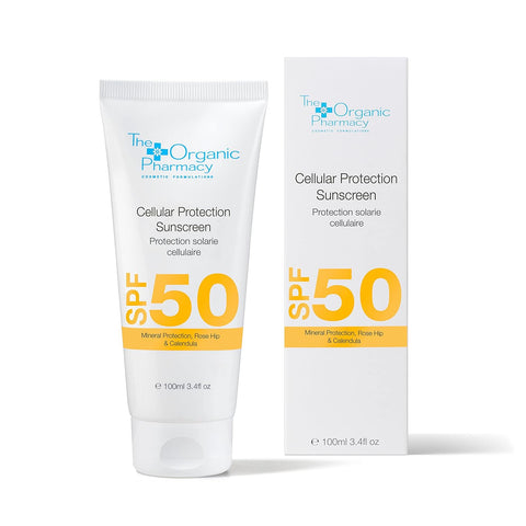 كريم الوقاية من الشمس Top Cellular Protect من The Organic Pharmacy بعامل حماية من الشمس SPF50 سعة 100 مل