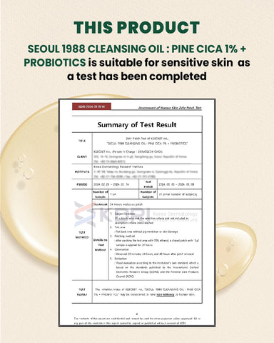 K-SECRET SEOUL 1988 Cleansing Oil : Pine Cica 1% + Probiotics 200ml