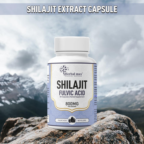 Herbal max Shilajit fulvic Acid 30 Capsule