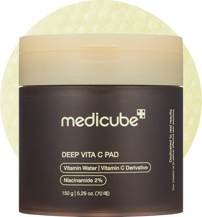 Medicube Deep Vita C Facial Pads, Vitamin C Toner Pads 70S