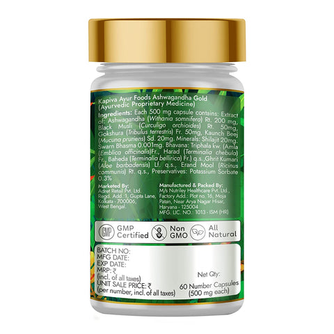 Kapiva Ashwagandha Gold 60 Capsules