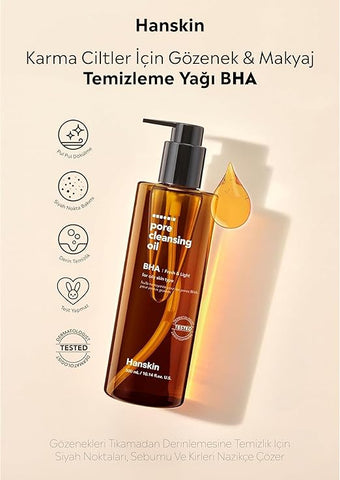 Hanskin Pore Cleansing Oil BHA Fresh & Light 300 ML