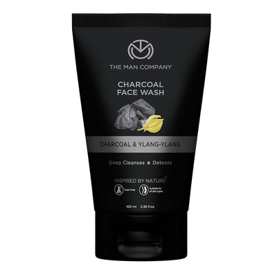 The Man Company Charcoal with Ylang Ylang & Argan Essential Oils Face Wash (100 ml)