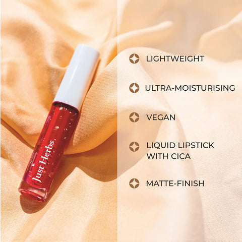 Just Herbs Ayurvedic Creamy Matte Long Lasting Liquid Lipstick Berry Nude 15g