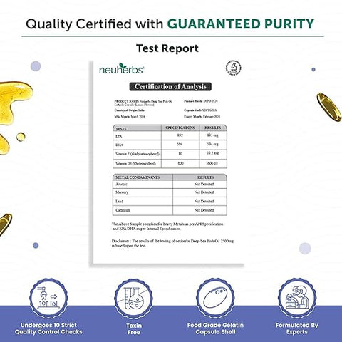 Neuherbs Deep-Sea Fish Oil Lemon Flavour Softgels 200