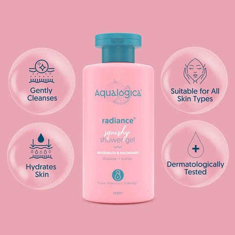 AQUALOGICA Radiance+ Squishy Shower Gel 250 ml