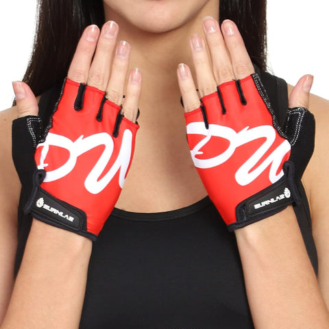 Burnlab Basic Gym Gloves with Wrist Support (Red S)