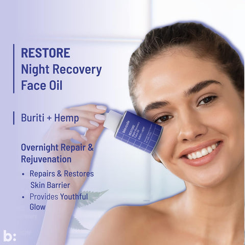 Biocule Restore Night Recovery Face Oil : Buriti + Hemp 30ml