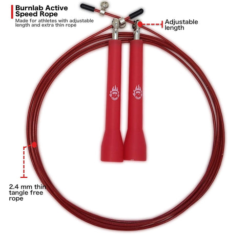 Burnlab Pro Speed Skipping Rope Weight Loss (RED)