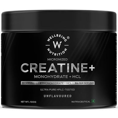 Wellbeing Nutrition Creatine Monohydrate+hcl Unflavored 100g