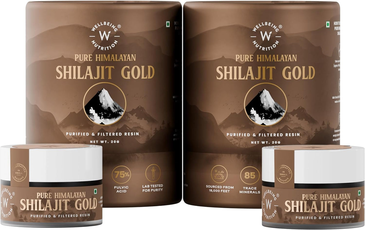 Wellbeing Nutrition Pure Himalayan Shilajit Gold Resin Pack Of 2