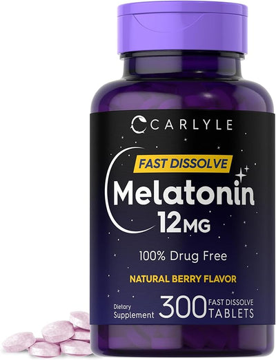 Carlyle Fast Dissolve Melatonin 12 Mg 300 Tablets