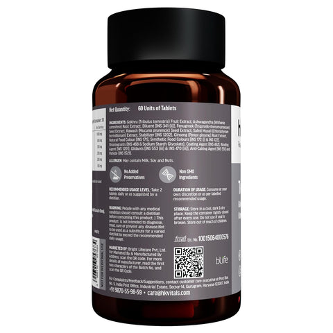 HK Vitals Testo Bold (60 Tablets) | Testosterone Booster For Men | For Energy, Stamina, & Strength