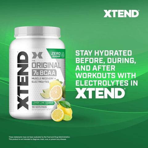 مسحوق XTEND BCAA الأصلي بنكهة الليمون والليمون الحامض 90 قرصًا