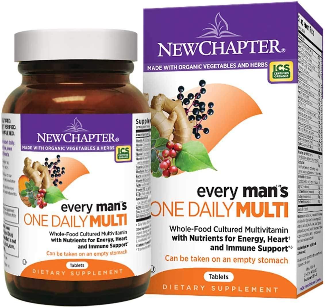 New Chapter Every man's one daily MULTIVITAMINS with Nutrients 72 Vegetarian Tabs (Orange)