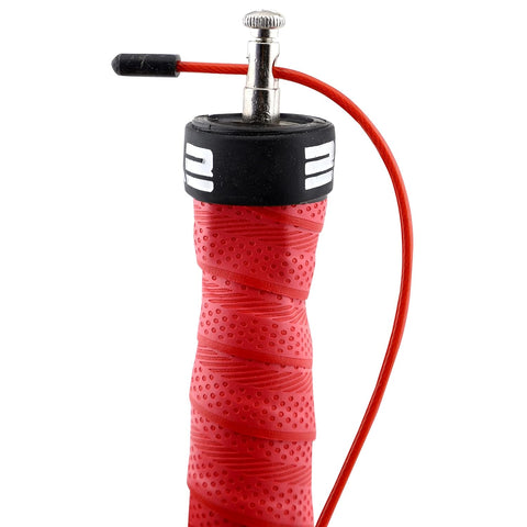 Burnlab Pro Power Plus Weighted Handle Skipping Rope Red