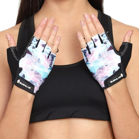 Burnlab Flex Gym Gloves for Men and Women - Ideal for Weightlifting, Cycling, Crossfit, Offers Good Grip and Soft Padding (White & Green XL)