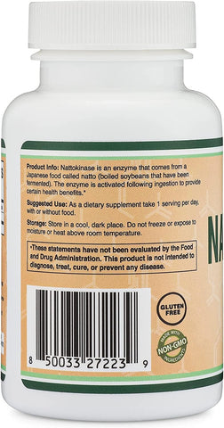 Doublewood Nattokinase Supplement 4 000 FU Servings 120 Capsules