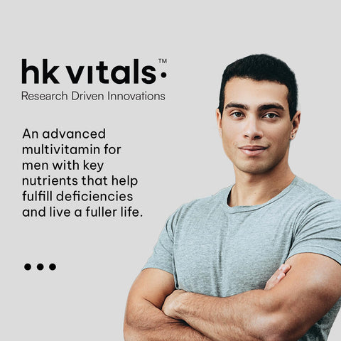 HK Vitals Multivitamin Plus Men, 60 Tablets | Daily Multivitamin For Men, For Energy, Stamina, Immunity, Gut, Heart, Bone & Muscle Health