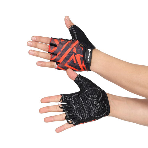 Burnlab Flex Gym Gloves for Men and Women - Ideal for Weightlifting, Cycling, Crossfit, Offers Good Grip and Soft Padding (Brown & Black Large)