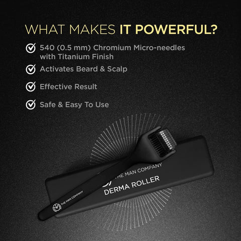The Man Company Beard Oil for Men with Almond & Thyme with Derma Roller Hair Oil (30 ml)