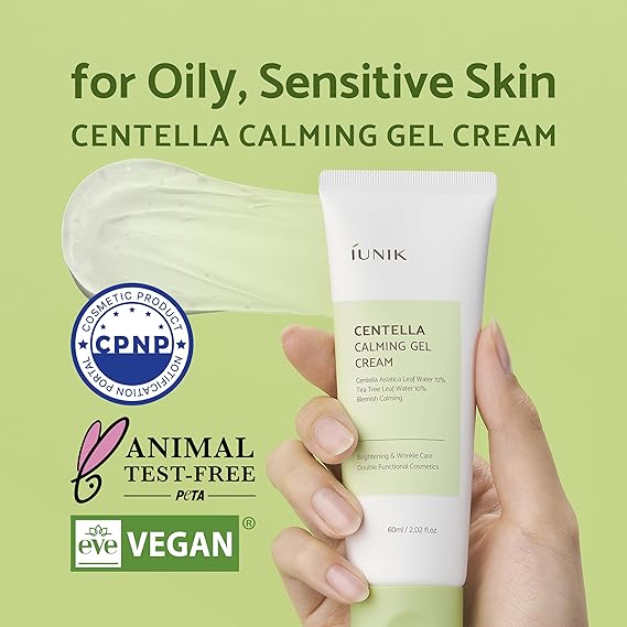 Buy Centella Calming Gel Cream Vegan Non-Sticky Face Moisturizer