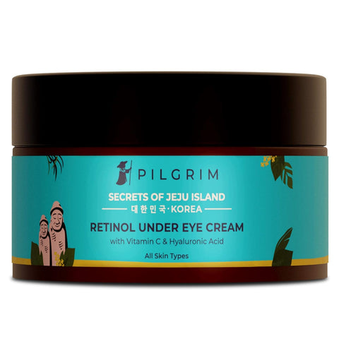 Dark Circle Treatment- Pilgrim Korean Retinol Under Eye Cream and THE DERMA CO 5% Caffeine serum 15 ml Combo