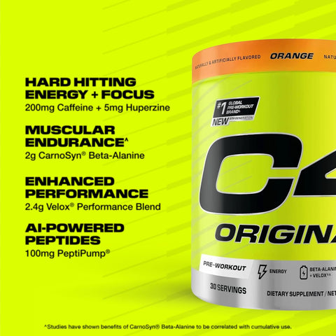 Cellucor C4 Original Pre Workout Powder with Creatine, Orange - 30 Servings – image 4