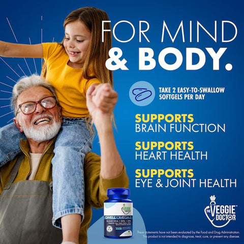 The Veggie Doctor Qwell Omega-3 Capsules 60S