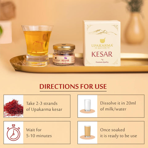 Upakarma Kashmiri Kesar (Saffron) - Original 1 Gram