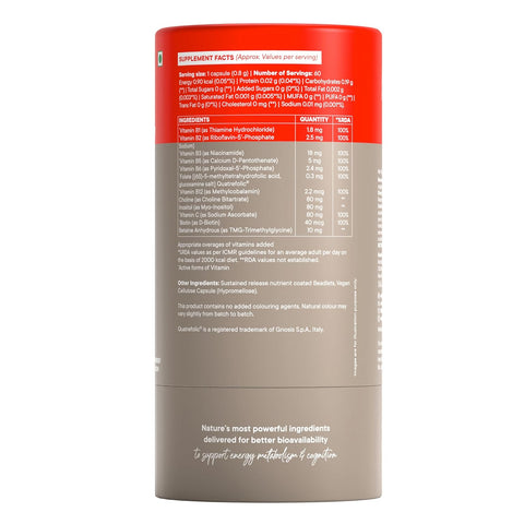 Wellbeing Nutrition Bioactive B-Complex 60 Capsules in a bottle