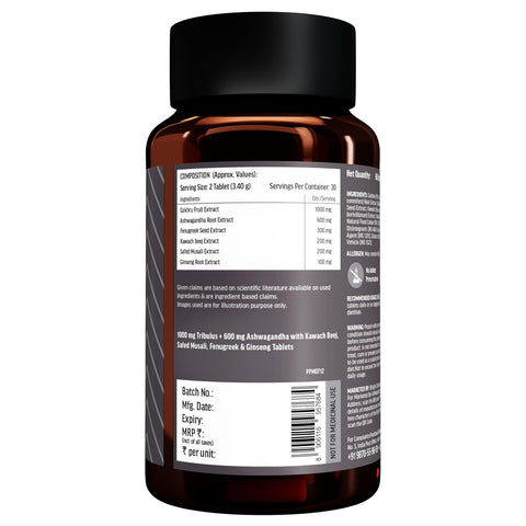 HK Vitals Testo Bold (60 Tablets) | Testosterone Booster For Men | For Energy, Stamina, & Strength