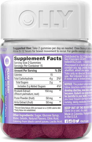 OLLY Keep it Moving Constipation Relief 30 Gummies