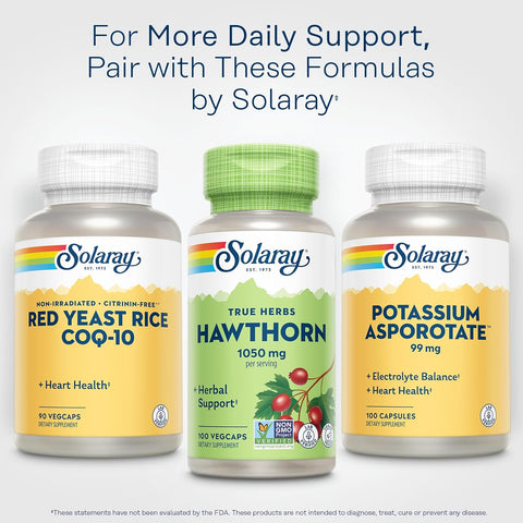 Solaray Hawthron Berry 1050mg Vcaps 100's