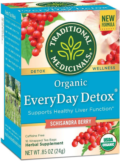 Traditional Medicinals, Detox Teas, Everyday Detox, 16 Wrapped Tea Bags.85 Oz (24 G)