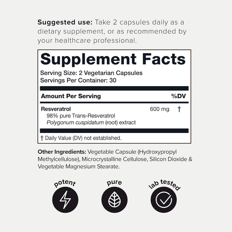 TONIIQ ULTRA HIGH PURITY RESVERATROL CAPSULE