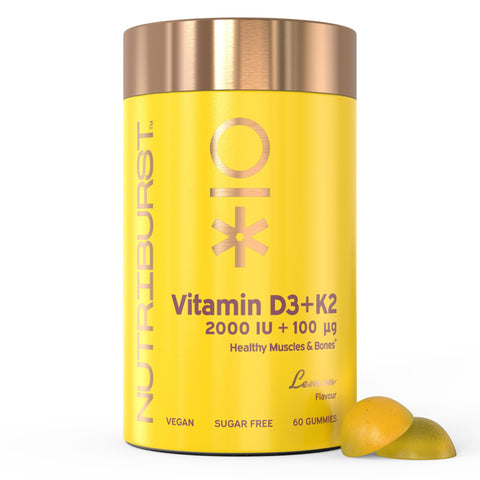 Nutriburst Vitamin D3 + K2  Lemon  60 Gummies